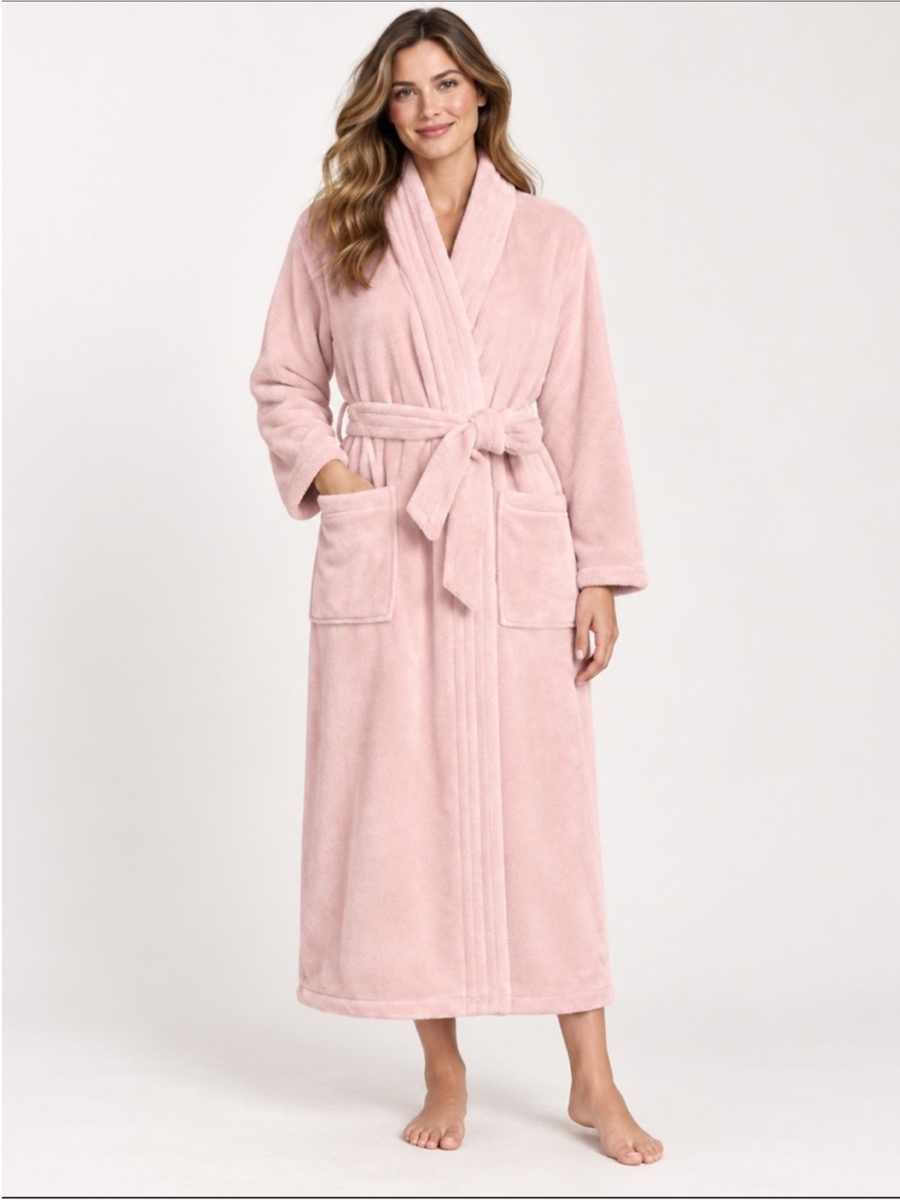 ❤️🔥LandsEnd Wms Cozy Plush Long Fleece Robe